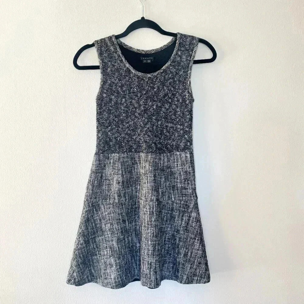 Theory Cozma Aglow Sleeveless Tweed Dress, Size 2